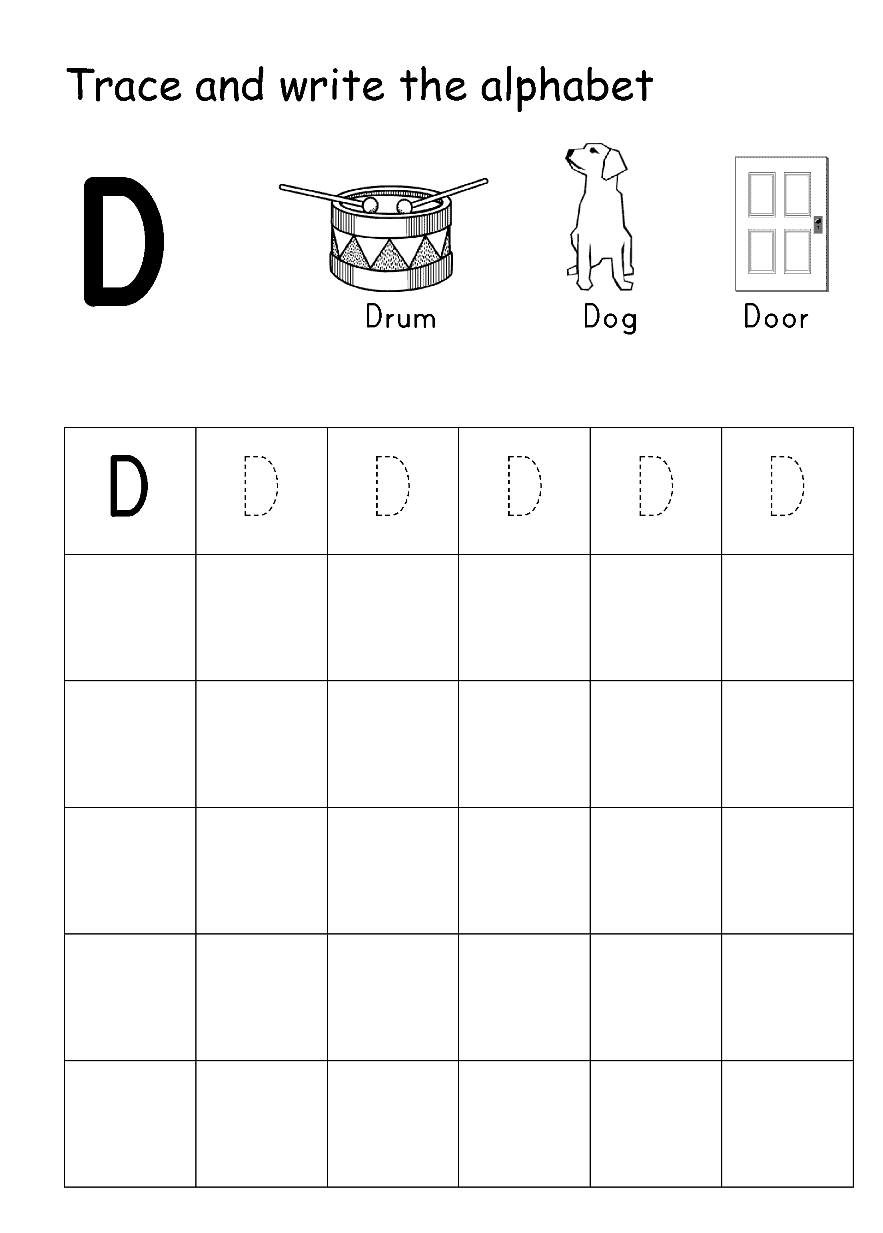 الحروف الابجدية ورك شيت - Alphabet Tracing Writing Worksheet