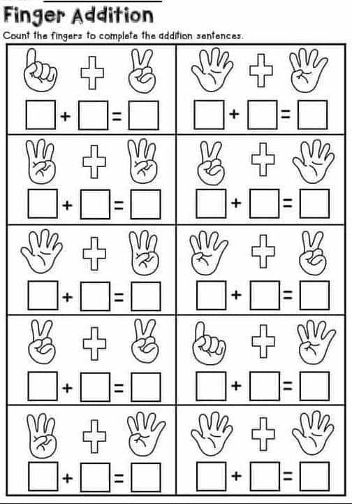 ورك شيت علي جمع رقمين - Addition Worksheet 2
