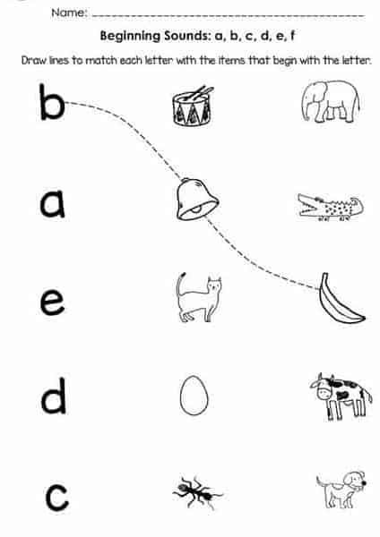 اصوات الحروف ورك شيت - Sounds Worksheet