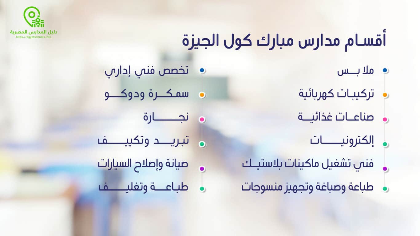 أقسام مدارس مبارك كول الجيزة